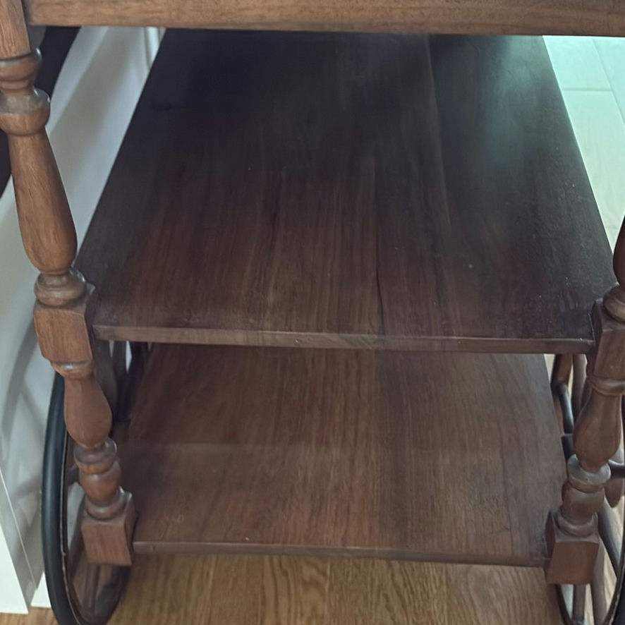 Wooden Drop-Leaf Tea Cart - image 10 of 11