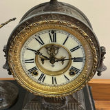 Antique ASONIA CLOCK CO. Mantel Clock with Cherub Figure - thumbnail 2 of 15