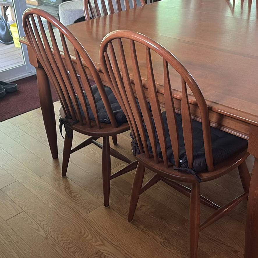 Wood Dining Table with 6 Chairs and 2 Leaves - image 9 of 13