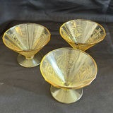 Assorted Etched Glass Dessert Cups and Glass Jar - thumbnail 7 of 18
