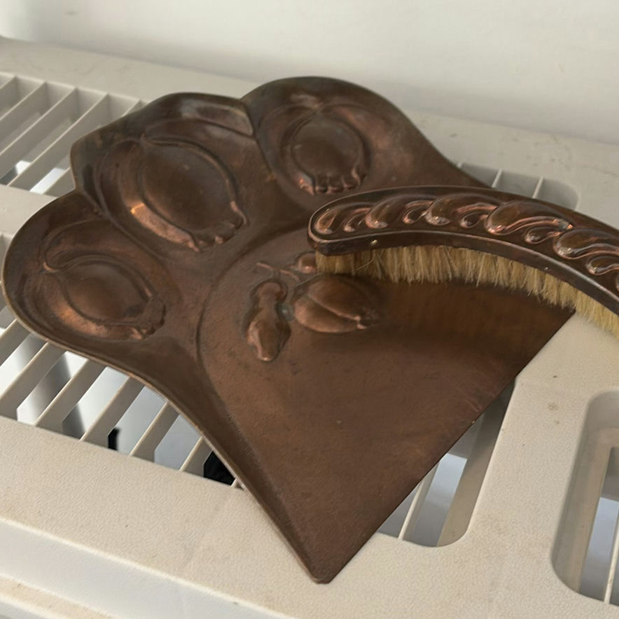 Antique Copper Crumb Tray and Brush Set - image 2 of 12