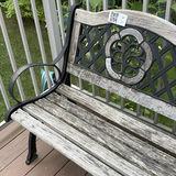 Outdoor Cast Iron & wood Garden Bench - thumbnail 3 of 11