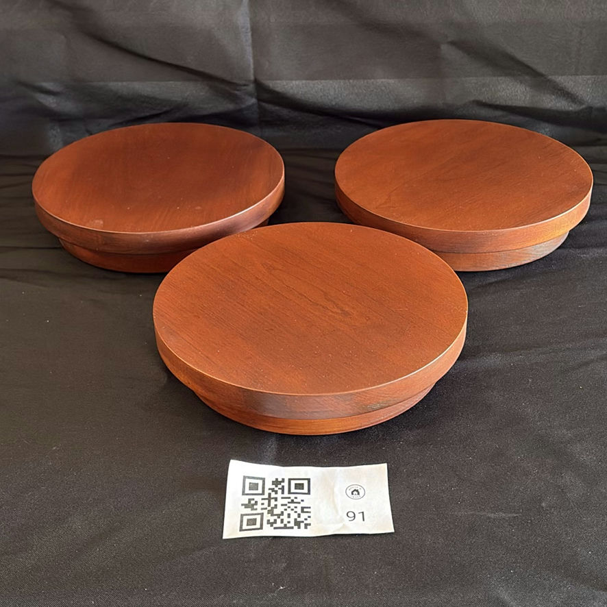 Set of Three Handctrafted Wooden Lazy Susans by Chris Vigliotti - image 1 of 6