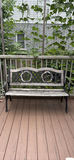 Outdoor Cast Iron & wood Garden Bench - thumbnail 10 of 11