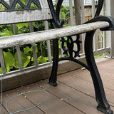 Outdoor Cast Iron & wood Garden Bench - thumbnail 9 of 11
