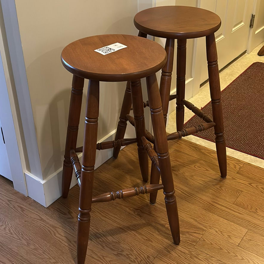 Pair of Wooden Bar Stools - image 3 of 9