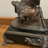 Antique ASONIA CLOCK CO. Mantel Clock with Cherub Figure - thumbnail 5 of 15