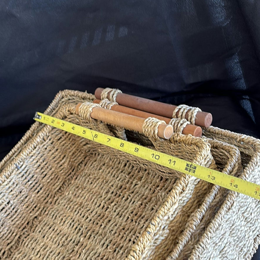 Set of Woven Storage Baskets and Trays - image 4 of 9