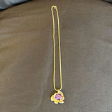 14K Gold Necklace With Amethyst Stone Pendant - thumbnail 3 of 9