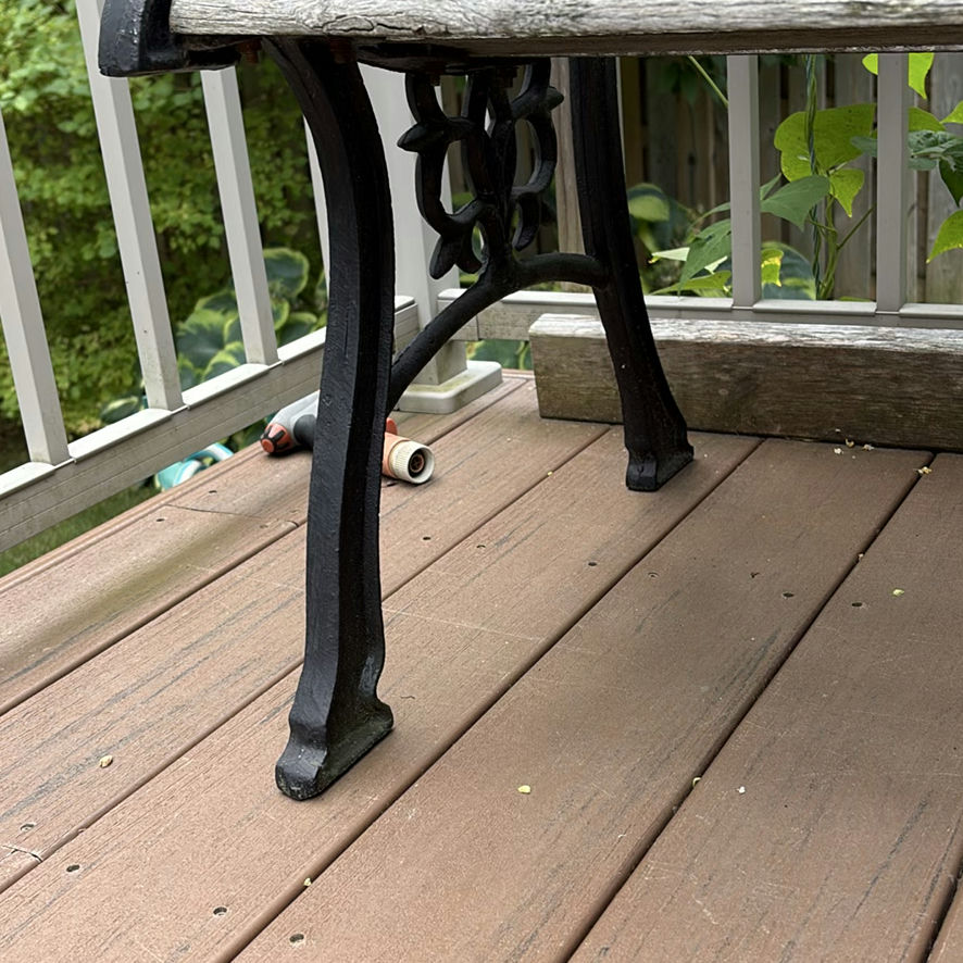 Outdoor Cast Iron & wood Garden Bench - image 8 of 11