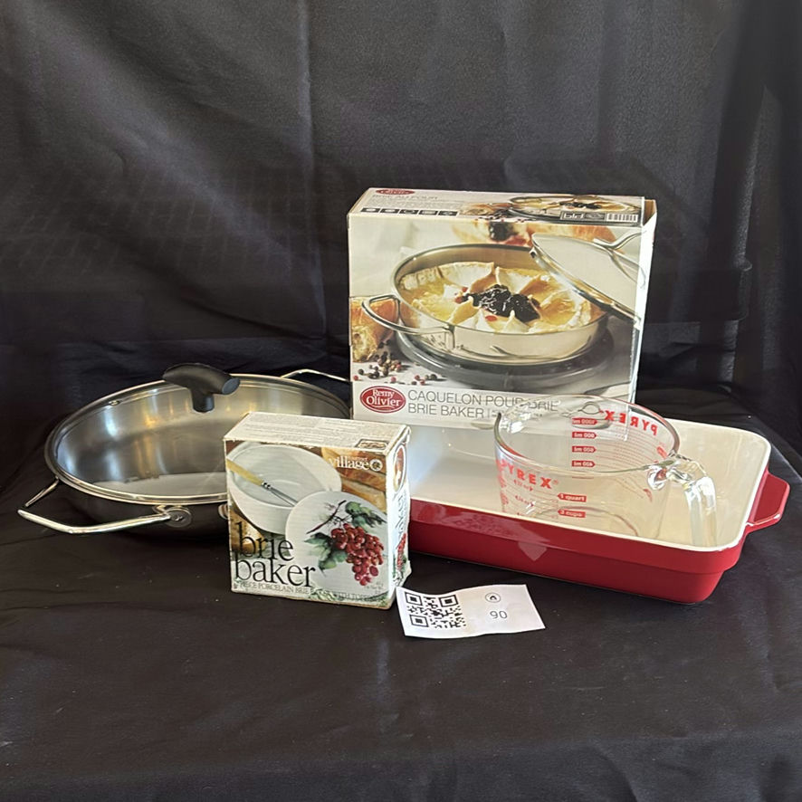 Pyrex Measuring Cup, Brie Bakers, Stainless Steel Pan, and Baking Dish - image 1 of 12