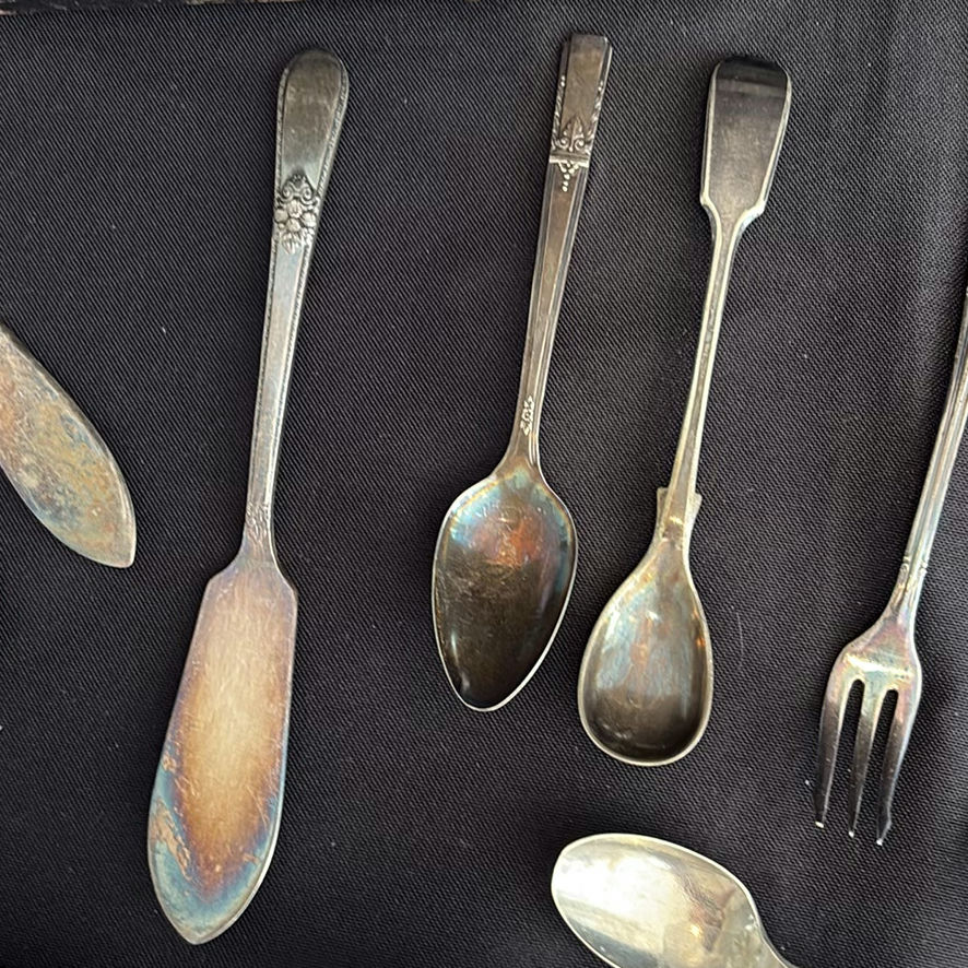 Assorted Silverplate Flatware and Serving Pieces with Spoon Set in Case - image 6 of 19