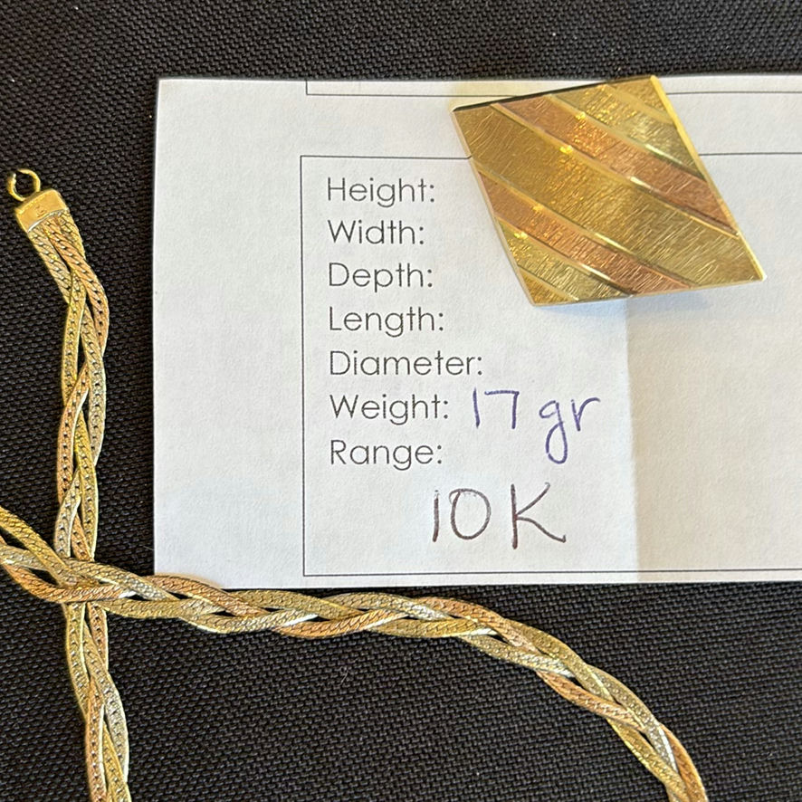 Tri-Coloured 10K Gold Jewelry Set - image 11 of 11