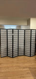 2 Black Folding Room Divider Screen - thumbnail 1 of 9