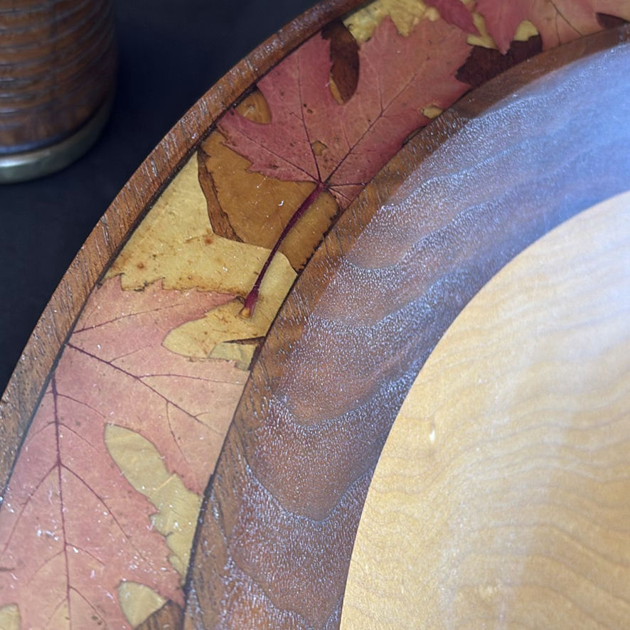Wooden Decorative Bowl by Ron Ball and Two Wooden Candlesticks - image 3 of 14