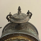 Antique ASONIA CLOCK CO. Mantel Clock with Cherub Figure - thumbnail 3 of 15