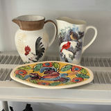 Decorative Ceramic Pitchers and Oval Serving Platter - thumbnail 1 of 13