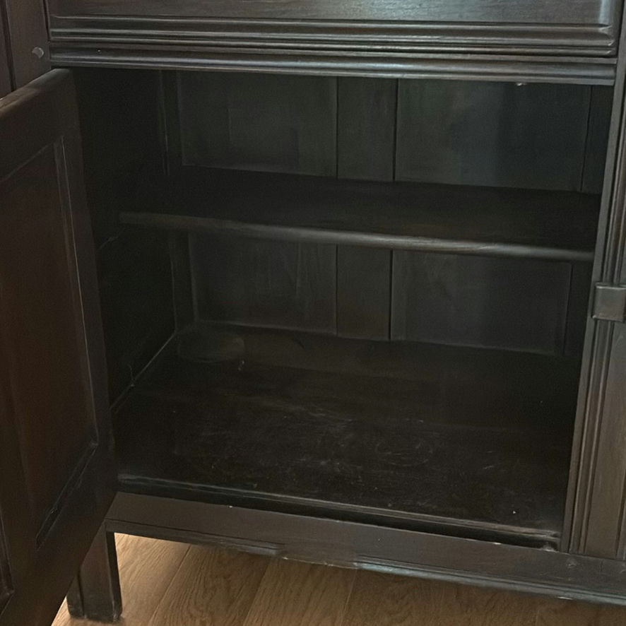 Dark Wood Cabinet Hutch - image 8 of 16