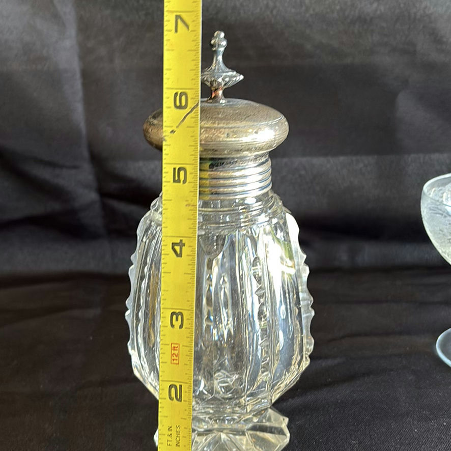 Assorted Etched Glass Dessert Cups and Glass Jar - image 16 of 18