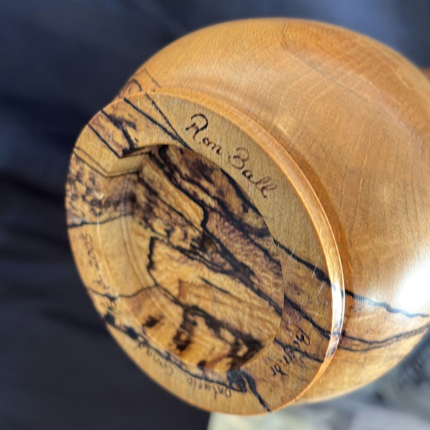 Wooden Bowl by Brahm Friedlander and Two Wooden Oil lamps by Ron Ball - image 10 of 11