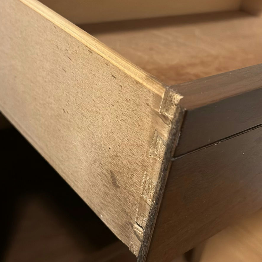 MCM Wood Bed Frame with Nightstand - image 5 of 13