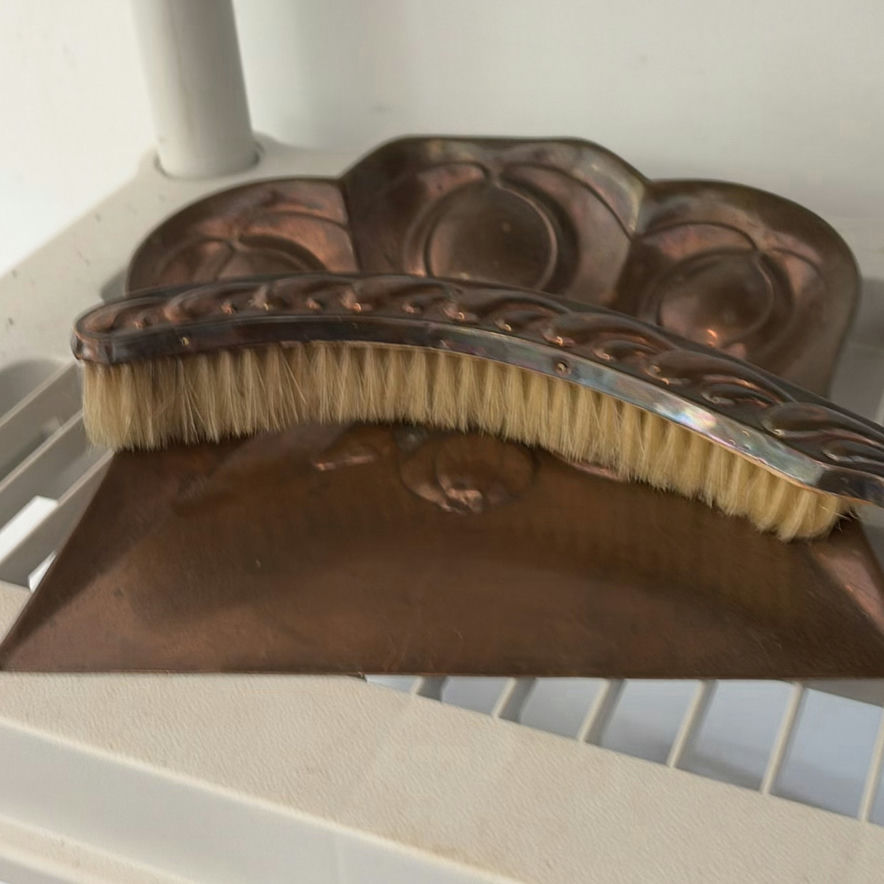 Antique Copper Crumb Tray and Brush Set - image 7 of 12