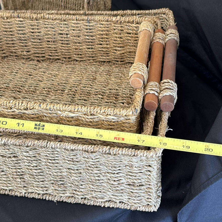 Set of Woven Storage Baskets and Trays - image 3 of 9