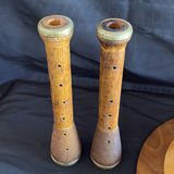 Wooden Decorative Bowl by Ron Ball and Two Wooden Candlesticks - thumbnail 12 of 14
