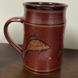 Two Fish Motif Ceramic Mugs and Abstract Pottery Vase - thumbnail 9 of 13