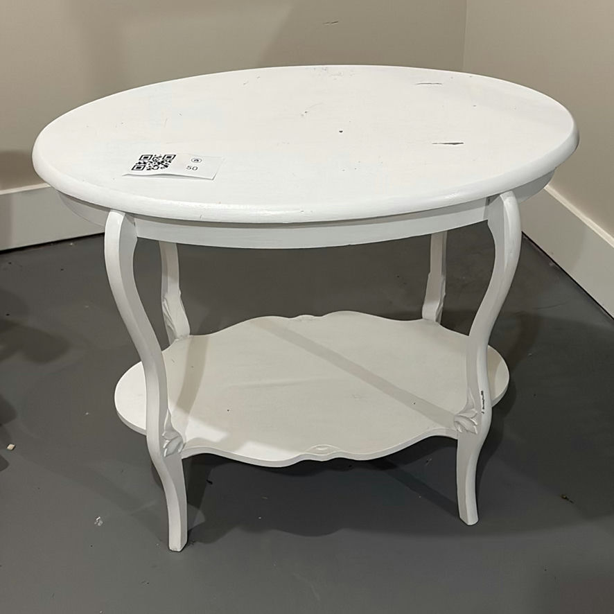 White Oval Accent Table - image 1 of 8