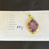 18K Gold Amethyst Pendant with Appraisal  - thumbnail 10 of 10