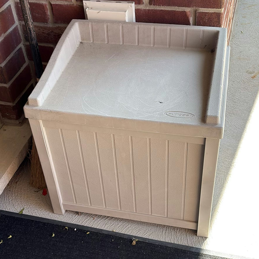Suncast Tilt-Out Trash Can Cabinet & Small Seat/Cabinet - image 10 of 15