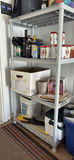TWO Plastic 4-Tier Storage Shelving Units - thumbnail 4 of 7