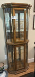 Wood and Glass Curio Display Cabinet - thumbnail 1 of 9