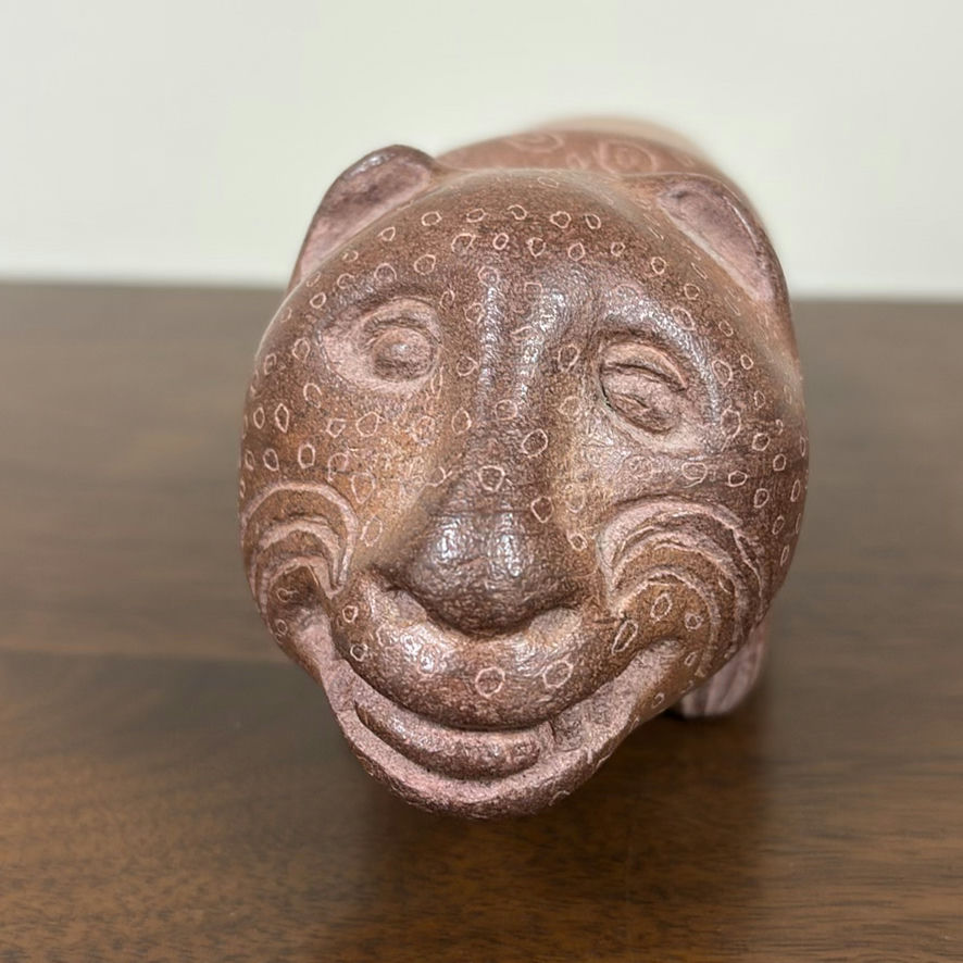 Carved Stone Feline Figurine - image 2 of 11