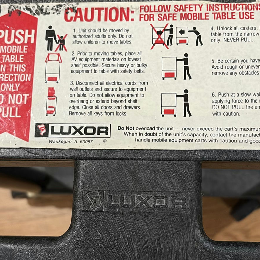 Luxor Rolling Utility Cart with Power Outlets - image 6 of 9