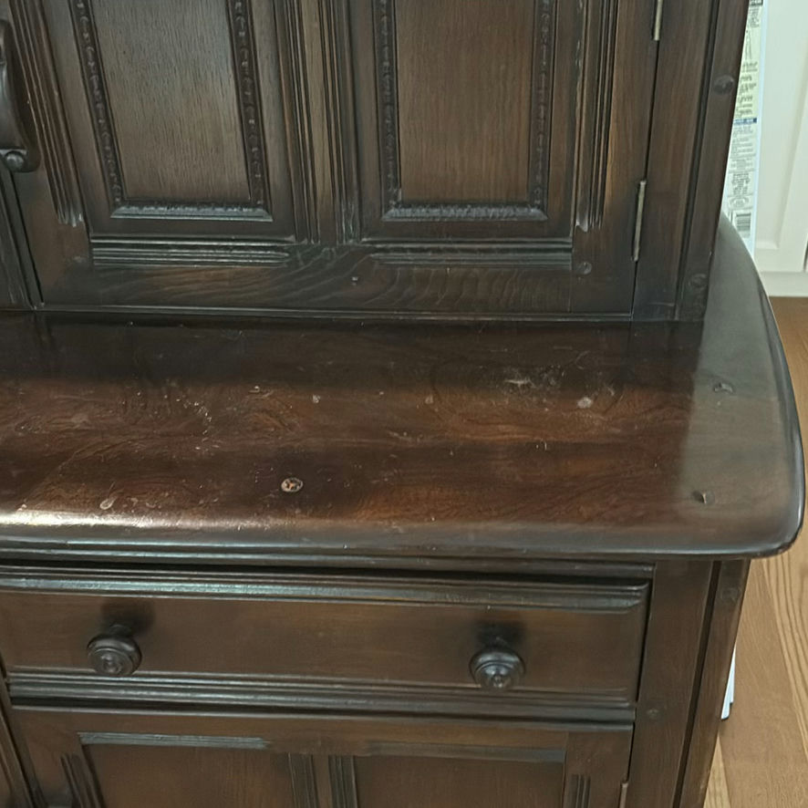 Dark Wood Cabinet Hutch - image 10 of 16