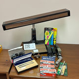 Retro Desk Lamp and Assorted Office Supplies - thumbnail 1 of 8