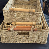 Set of Woven Storage Baskets and Trays - thumbnail 7 of 9