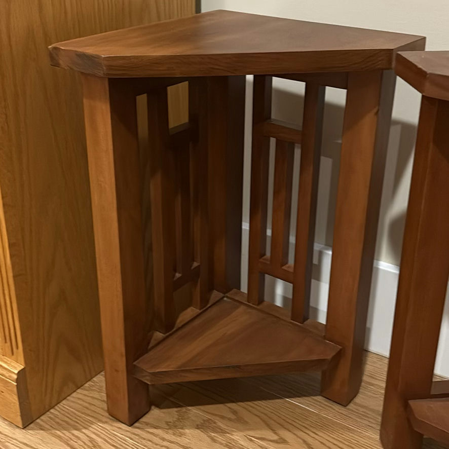 Set of Three Handcrafted Corner Tables by Chris Vigliotti - image 7 of 10