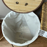 Two Wicker and Bamboo Laundry Hampers - thumbnail 3 of 9