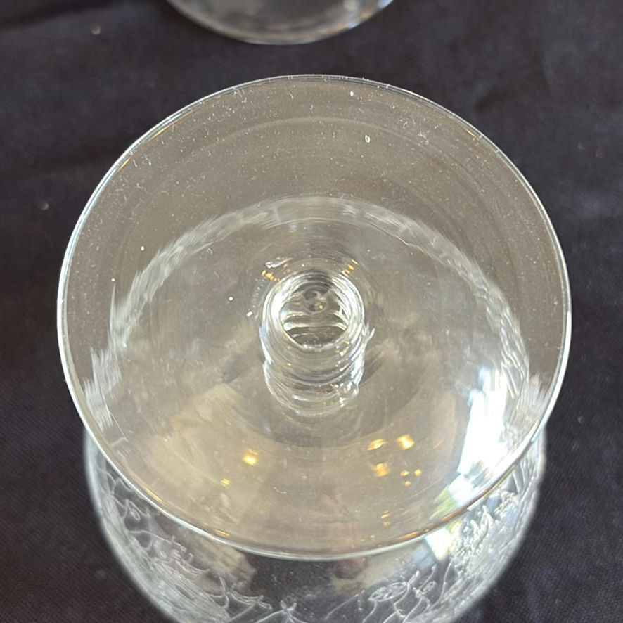 Assorted Etched Glass Dessert Cups and Glass Jar - image 11 of 18