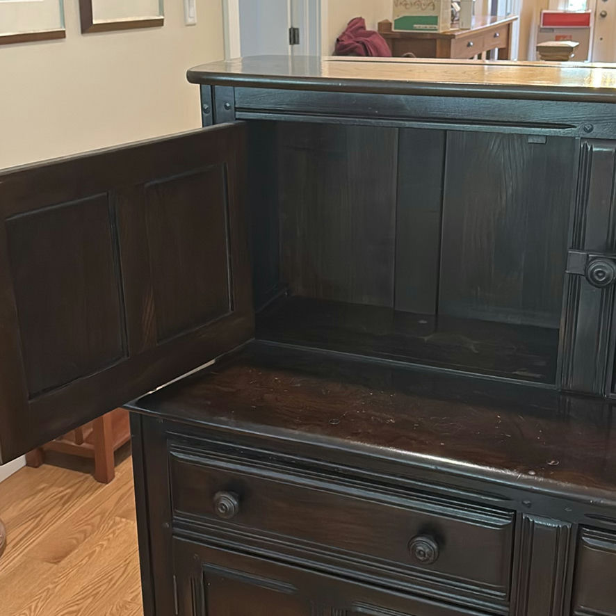 Dark Wood Cabinet Hutch - image 6 of 16