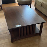 Wood Coffee Table with Drawers and Shelving - thumbnail 1 of 12