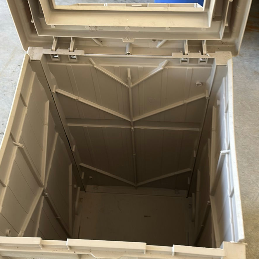 Suncast Tilt-Out Trash Can Cabinet & Small Seat/Cabinet - image 5 of 15