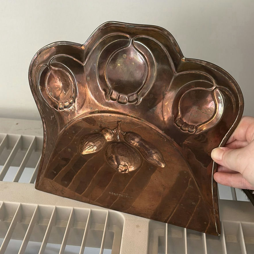 Antique Copper Crumb Tray and Brush Set - image 5 of 12