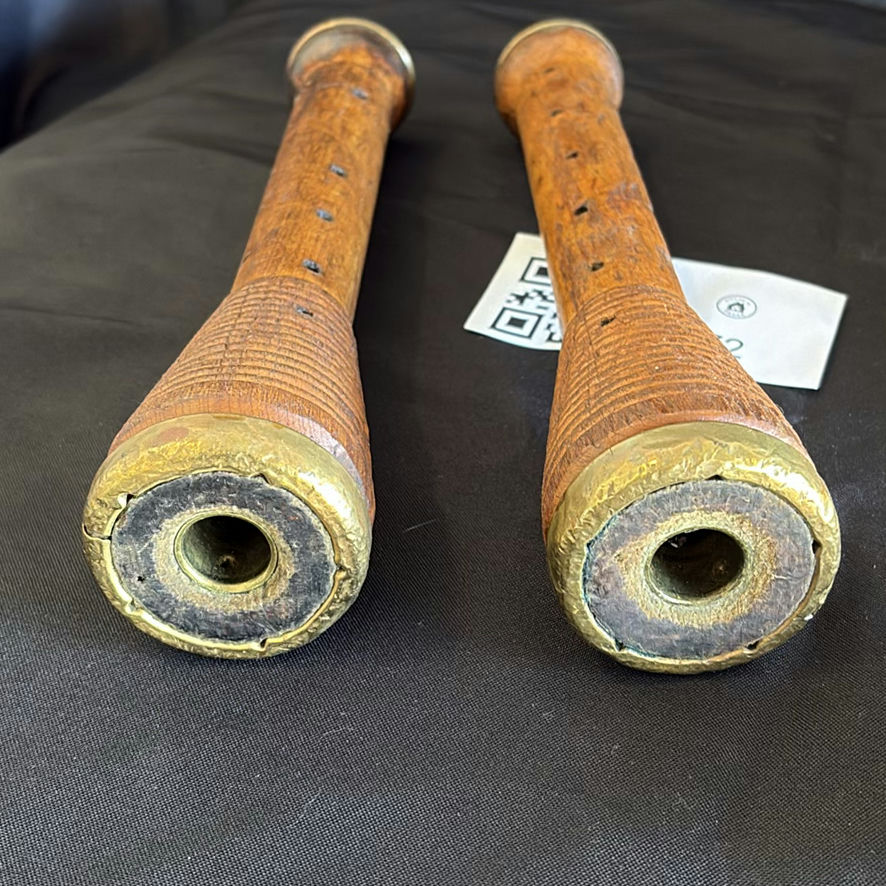 Wooden Decorative Bowl by Ron Ball and Two Wooden Candlesticks - image 13 of 14