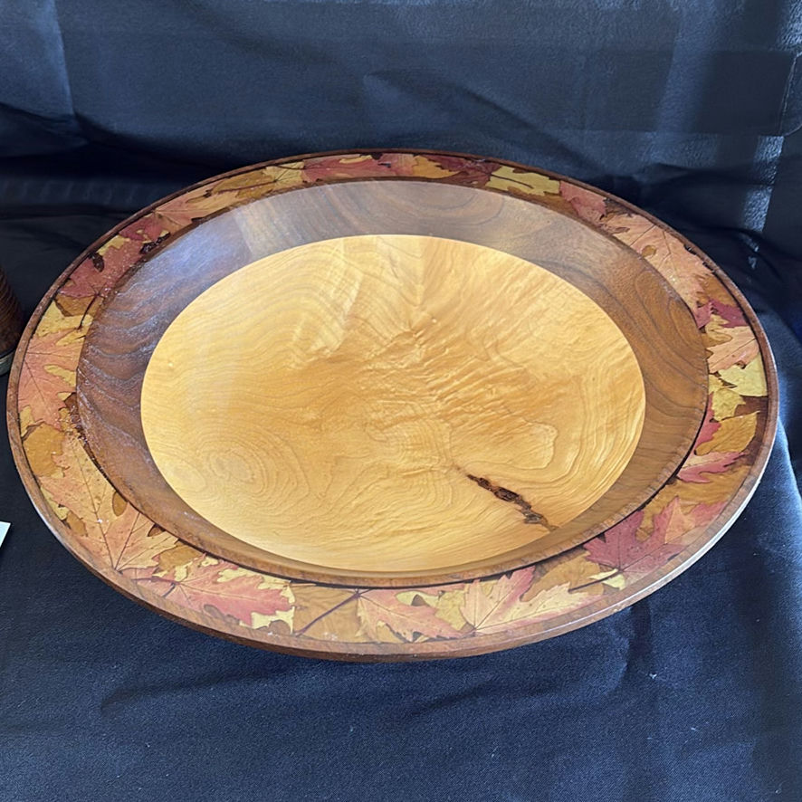 Wooden Decorative Bowl by Ron Ball and Two Wooden Candlesticks - image 2 of 14