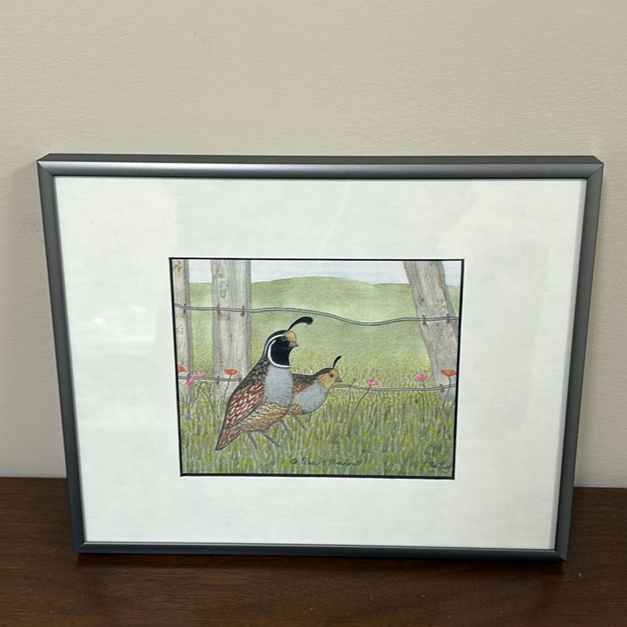 Framed Floral and Bird Artwork - image 7 of 12