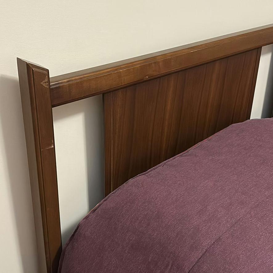 MCM Wood Bed Frame with Nightstand - image 11 of 13